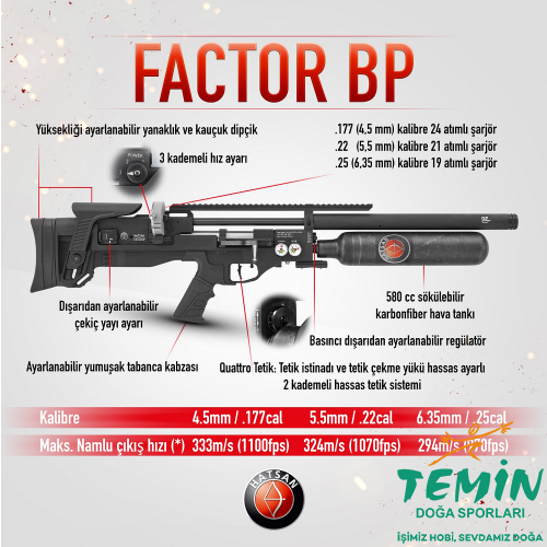 TEMİN | Av ● Outdoor ● Atış | PCP, Havalı Tüfek, Tabanca & Optik
