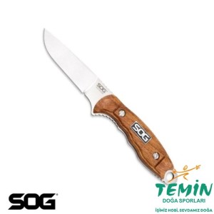 SOG HT022L Huntspoint Ahşap Saplı Avcı Bıçağı