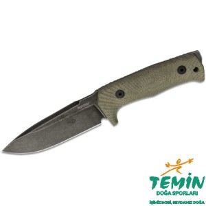 Lionsteel T5 fixed blade tactical knife - Green canvas, black blade Bıçak