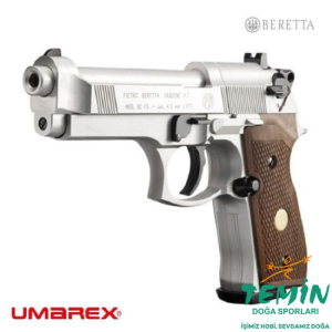 Beretta M92 FS Havalı Tabanca Nikel (Ahşap Kabza)