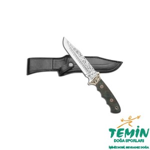 Bora 301 Tiger Stabilize Saplı Gravürlü Bıçak