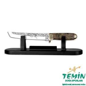 Bora 501 Tanto Stabilize Sap Geyik Motifli Gravürlü Bıçak