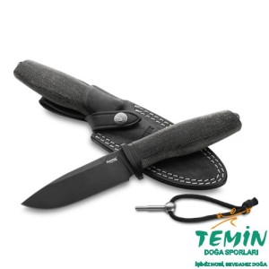 Lionsteel Acha Black Burlap Black Blade Mikarta Bıçak