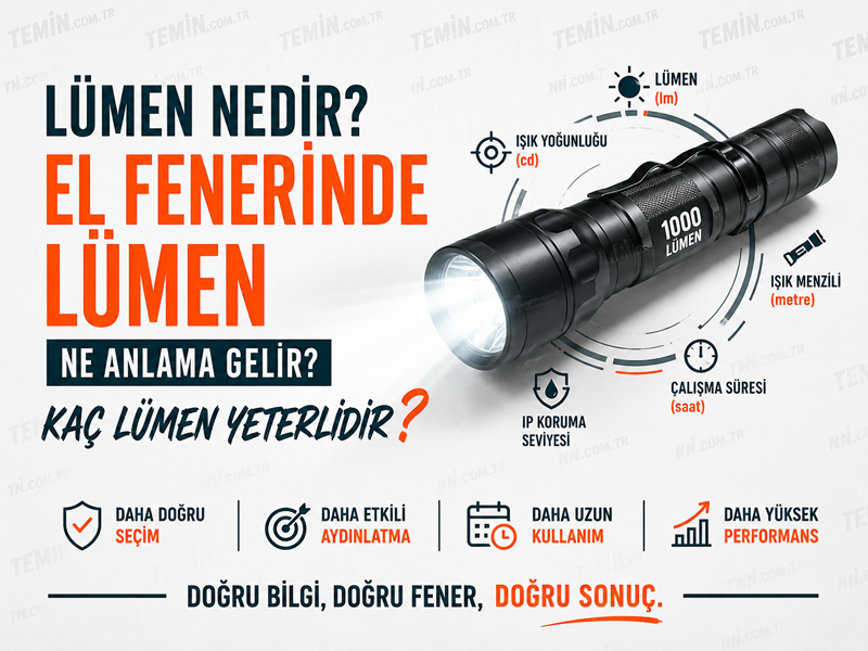 Lümen Nedir? El Fenerinde Lümen Ne Anlama Gelir? Kaç Lümen Yeterlidir?