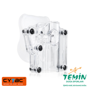 CYTAC Şeffaf Mega-Fit Kemer Klipsli Tabanca Kılıf