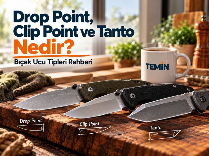 Drop Point, Clip Point ve Tanto Nedir? Bıçak Ucu Tipleri Rehberi