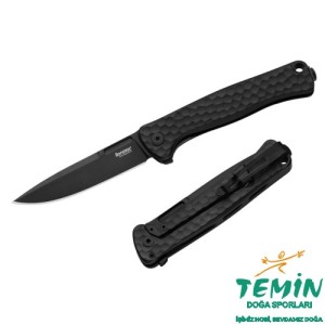 Lionsteel Emmet EM01A BB Old Black MagnaCut Black Aluminium Hammertone Çakı