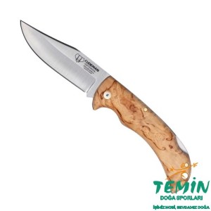 Cudeman 326-DF Artemisa Curly Birch Huş Ağacı Saplı Deri Kılıflı Çakı