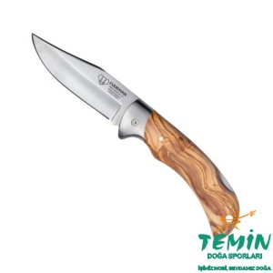 Cudeman 324-LF Artemisa 2 Zeytin Ağacı Saplı Deri Kılıflı Çakı