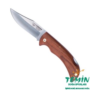 Cudeman 326-GF Artemisa Satin Walnut Ceviz Ağacı Saplı Deri Kılıflı Çakı