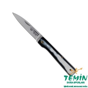 Cudeman 451-AF Mini Vendetta Bull Horn Boğa Boynuzu Saplı Deri Kılıflı Çakı